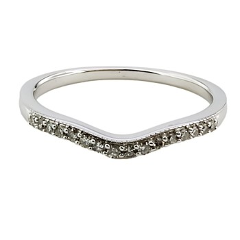 18ct white gold Diamond Wedding Ring size K